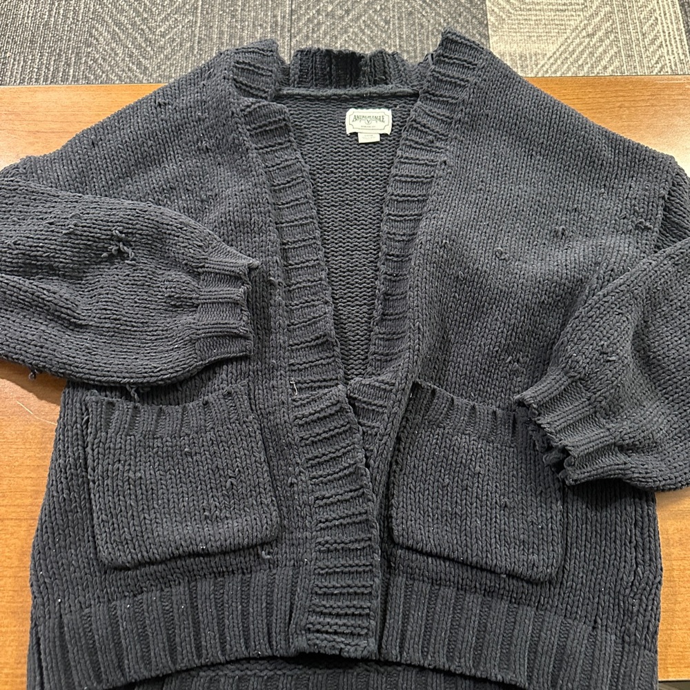American Eagle Outfitters Navy Cardigan Sweater